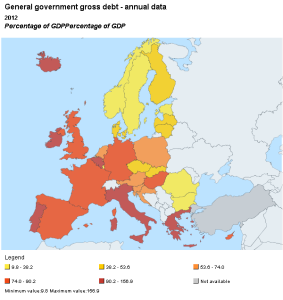 map debt to gdp